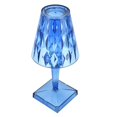 thumbnail image 2 of Lámpara de mesa Vevor cristal LED regulable carga USB azul, 2 of 5