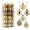Champagne, variant on PULLIMORE 36Pcs 1.6" Mini Christmas Ball Ornaments, Shatterproof 6-Style Set