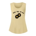 thumbnail image 2 of Charmgo Camisoles pour Femmes Tendance 2025 Chic Col Rond Manches Courtes T-Shirts Imprimés 2D Décontractés Coupe Ample Gilet Tunique Sans Manches Hauts d'Été pour Femmes Jaune m, 2 of 7