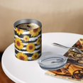 thumbnail image 3 of 12oz Coffee Tumblers Sunflowers Stainless Steel Vacuum Insulated Travel Tumbler Coffee Cups Mug with Lid and Straw with Cleaning Brush for Cold & Hot Drinks, 3 of 5
