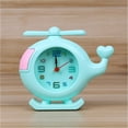 thumbnail image 3 of Alarm clock Cute Cartoon Airplane Pattern Alarm Clock Kids Decoration Bedroom Toys Children Table Clock Colorful Desk Watch Student (Color : A), 3 of 5