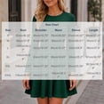 thumbnail image 3 of ZHYou Women Long Sleeves A-Line Mini Dresses Crew Neck Flowy High Waist Flare Swing Dresses for Big Women,Green,Size 2XL, 3 of 8