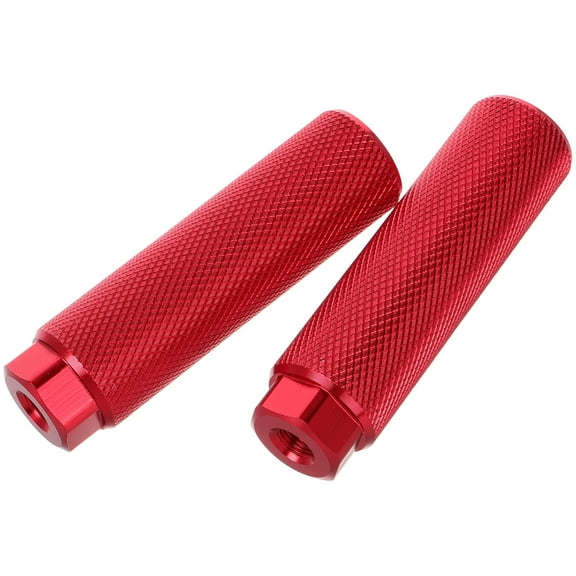 Raindrops Universal 2pcs Red 6061 Aluminum Cycling Foot Pegs Rocket Shape Anti Slip for Mountain Bikes