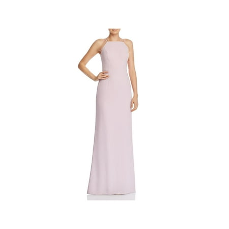 Aidan by Aidan Mattox Womens Ruffled Halter Evening Dress
