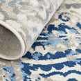 thumbnail image 2 of Home Dynamix Melrose Audrey Moroccan Ogee Damask Area Rug, Ivory/Blue, 5'2" Round, 2 of 5
