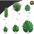 thumbnail image 3 of Hojas de Palma Artificiales para Decoración de Fiestas Tropicales, Set Tropical Artificial Dorado Y Verde Monstera Suministros, Planta de Fiesta Manteles Individuales, 3 of 4