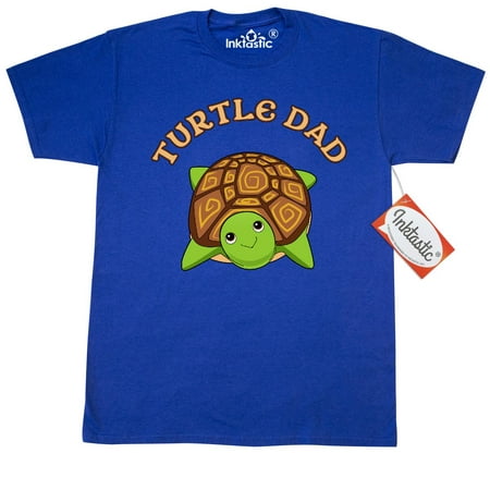 Inktastic Turtle Dad T-Shirt Fathers Day Pets Reptile Tortoise Shell Box Red Eared Slider Father May Love Mens Adult Clothing Apparel Tees
