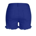 thumbnail image 4 of biudgviw Denim Shorts for Women High Waisted Button Jean Shorts Fringed Hem Streetwear Hot Pants Summer Shorts with Pockets, 4 of 6