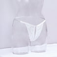 thumbnail image 6 of Elainilye Fashion Bikini Underwear for Women Sexy Thong Panties Sexy Lacy Underpants with Buttons for Controlling Length,White, 6 of 8
