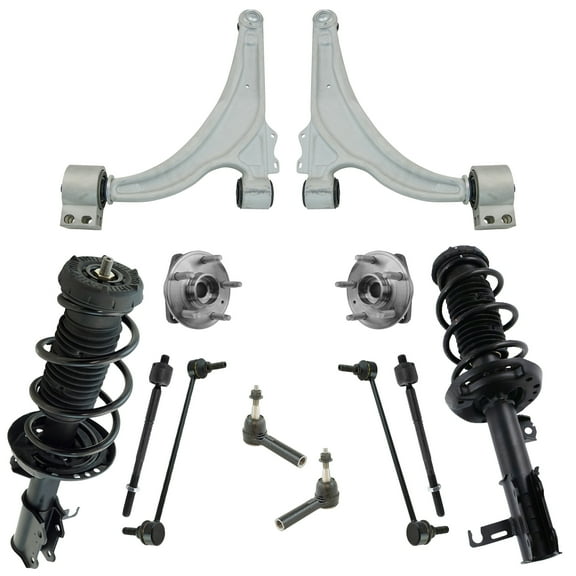 TRQ Steering Suspension Drivetrain Kit Hubs Struts Control Arms Tie Rods Links PSA66536
