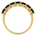 thumbnail image 5 of 1.19 ctw Wedding Band for Women - 18K Yellow Gold Natural Onyx Stackable Eternity Ring, 5 of 6