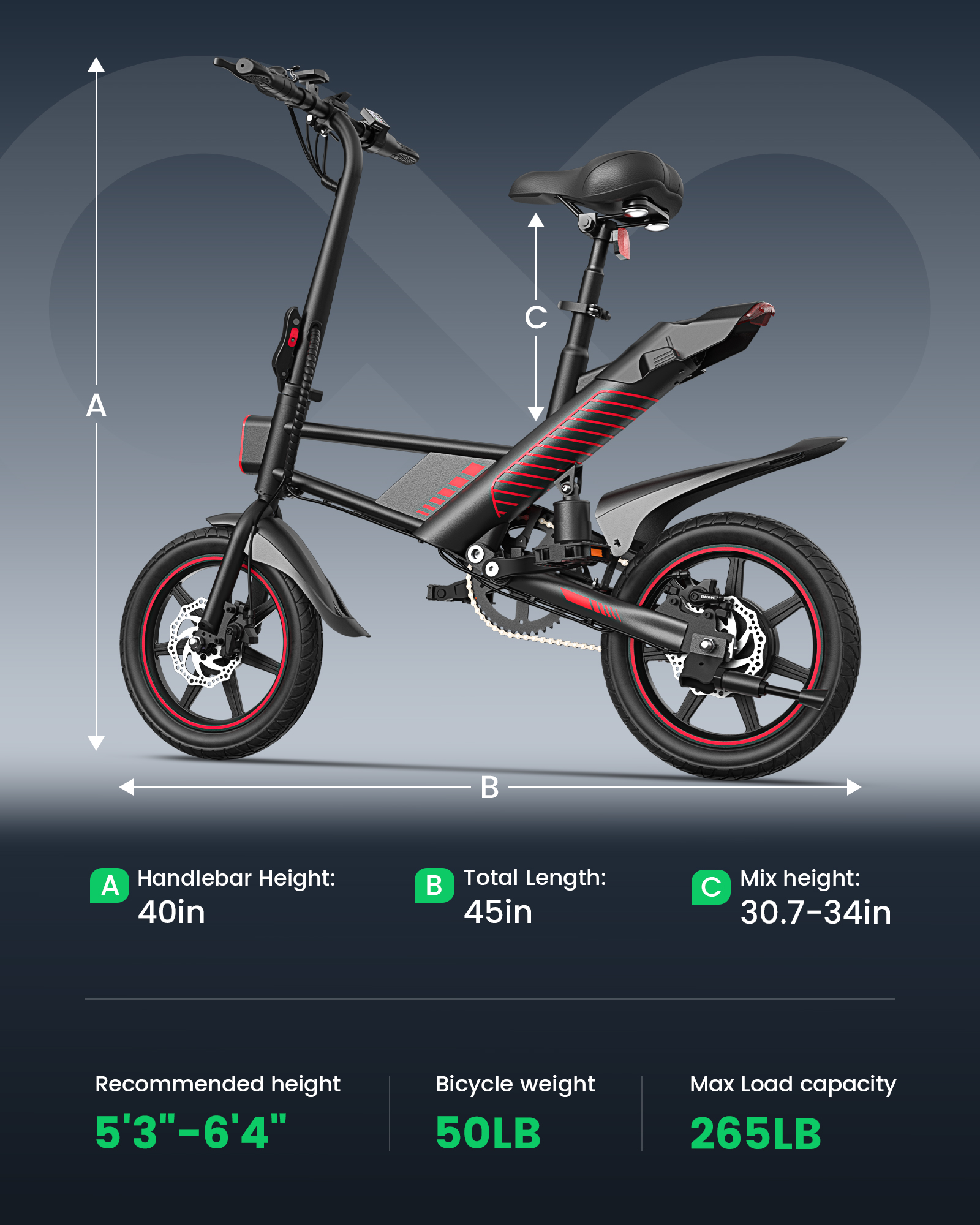 MIHOVER 14" Mini Electric Bike photo 4