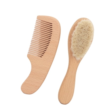 Jesscasday Baby Hair Brush and Comb Set for Newborn Baby Hair Brush Set Cradle Caps Brush
