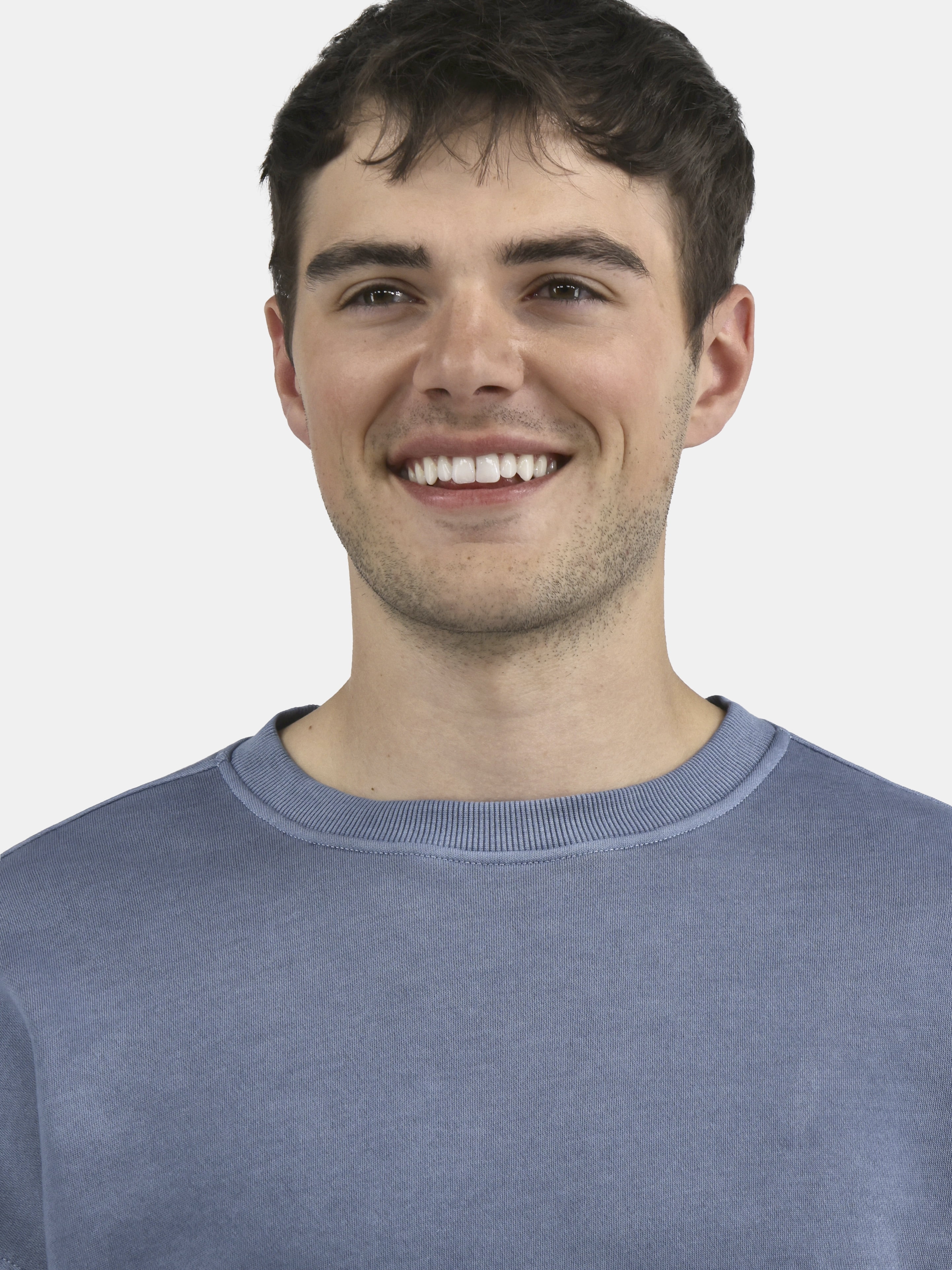 No Boundaries All Gender Fleece Crewneck Sweatshirt with Long Sleeves, Men's and Big Men’s