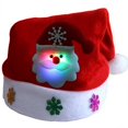 thumbnail image 3 of Gorros de Navidad con luz LED, gorros de muñeco de nieve, alce, Papá Noel, para adultos y niños, decoración de fiesta de Año Nuevo, regalos de navidad 2022, 3 of 4