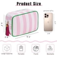 thumbnail image 2 of Bolsa de maquillaje de lona con cierre de rayas grandes, bolsa de cosméticos de viaje, bolsa de cosméticos de coqueta, bolsa de aseo para niñas, bolsa de almacenamiento de accesorios para, 2 of 2