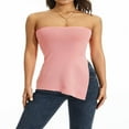 thumbnail image 1 of Été Décolleté Épaule Bandeau Tube Tops Casual Femmes Sans Manches Dos Bustier Tops Rue Parti Club, 1 of 7