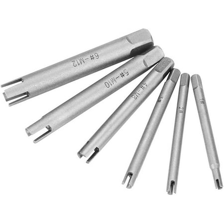 

Fafeicy Stripped Screw Remover Tap Extractor Set High Speed Steel Steel Broken Head Taps Remover Stripped Screw Tap Extractor Set for Removing Screws and Bolts(six-piece set)