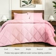 thumbnail image 5 of Ivy Union 7 Piece Diamond Stitched Comforter and Sheet Set - Comfy, Breathable, All Season - Queen, Light Pink, 5 of 9