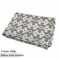 thumbnail image 5 of Abstract Floor Pillow Lounger Cover, Geometric Pattern with Traditional Culture Effects Print, Nap Mat Printed Fabric Case for 5 Pillows, 88" x 36", Grey Pearl Pale Pink, by Ambesonne, 5 of 5