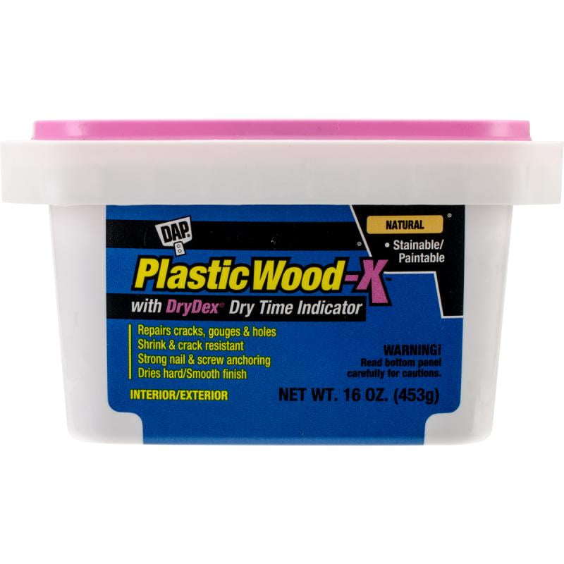 DAP Plastic WoodX Latex Wood Filler with DRYDexDry Time Indicator, 16 oz