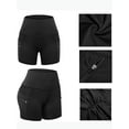 thumbnail image 6 of YouLoveIt Tummy Control Yoga Shorts for Women Athletic Running Yoga Shorts Mini Hot Pants Sport Leggings Butt Lifting Yoga Shorts Textured Ruched Running Shorts, 1/2 pack, 6 of 6