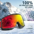 thumbnail image 4 of KAPVOE Ski Goggles OTG - over Glasses Ski/Snowboard Goggles for Men, Women & Youth - 100% UV Protection, 4 of 7