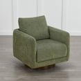thumbnail image 3 of CHITA Swivel Accent Chair Armchair with Back Cushion, Fabric in Moss Green, 3 of 7
