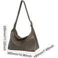 thumbnail image 7 of Faux Leather Tote Bag Women Shoulder Bag College Hobo Crossbody Bag Work Tote Bag with Zipper, 7 of 7
