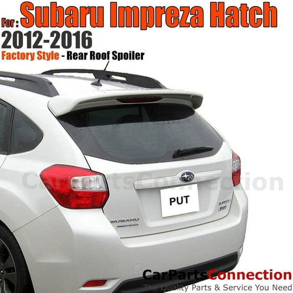 Roof Spoiler Compatible With 2012 2013 2014 2015 2016 Subaru Impreza Hatchback Factory Style Painted Color K1X Crystal White Pearl