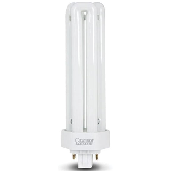 Feit Electric PLT42E/35 Compact Fluorescent Bulb, 42 W, T4 Lamp, GX24Q-4 Lamp Base, 3000 Lumens, 3500 K Color Temp