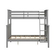 thumbnail image 3 of Linon Tilda Twin over Full Bunk Bed with Top Guard Rails in Gray Solid Wood, 3 of 8