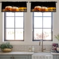 thumbnail image 3 of LALILO Kitchen Curtain Valance Halloween Pumpkin Cocktail Rod Pocket Window Curtain 52"x 18" Set of 2, 3 of 5