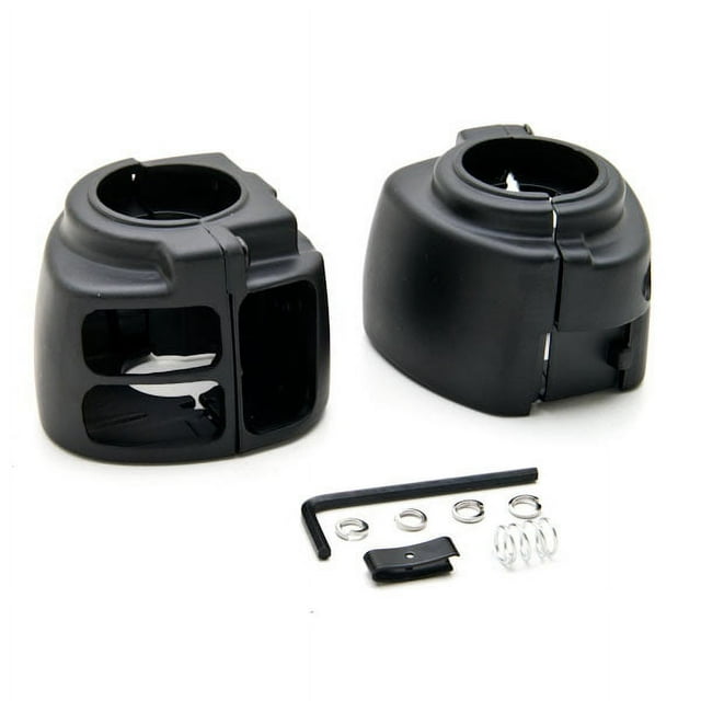 Krator Black Handlebar Switch Housings Control Cover Kit Compatible with 1996-1999 Harley Davidson Sportster