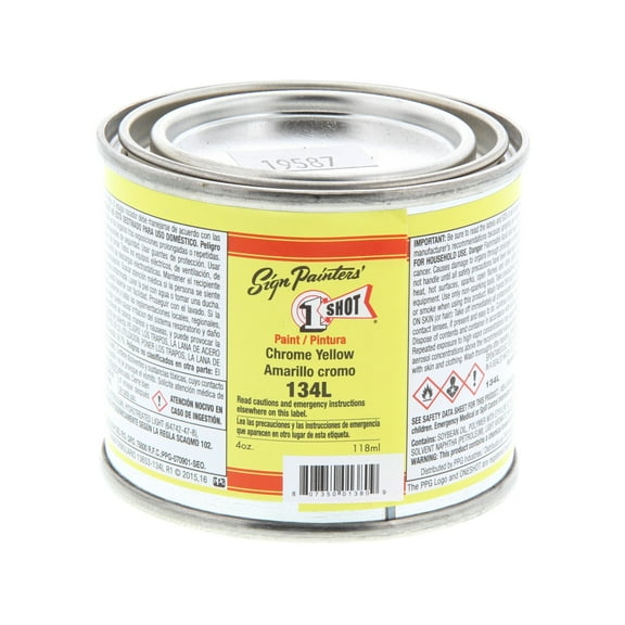 1 Shot Lettering Enamel, 4 oz., Chrome Yellow