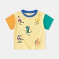 thumbnail image 2 of LRen Boy Tops 2t Boy Cartoon Print Crewneck Short-Sleeve Shirts and Tops Kids Summer Basic Tee Comfortable & Soft Summer Tops Youth Basic Shirts, 2 of 3