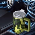 thumbnail image 5 of Camouflage 40oz Tumbler– Stainless Steel Insulated Tumbler with Handle and Straw, Large Capacity Travel Cup for Hot & Cold Drinks, 5 of 6