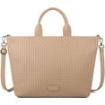 thumbnail image 1 of Queenoris Bolso Tejido para Mujer, Bolso Tote de Cuero Vegano Bolso de Compras de Moda de Playa de Verano y Bolso Bandolera Hecho a Mano, 1 of 5
