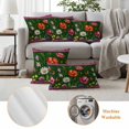 thumbnail image 6 of Spring Flowers Pillow Covers 2 Pack Daisy Wildflowers Butterfly Pink Border Green Pillowcase Waterproof Outdoor Throw Pillow Cover for Patio Garden Square Cushion 16”x16”, 6 of 9
