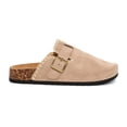 thumbnail image 2 of Women's Faux Suede Clog Mules – Whipstitch Buckle Slip-On Clogs, 2 of 8