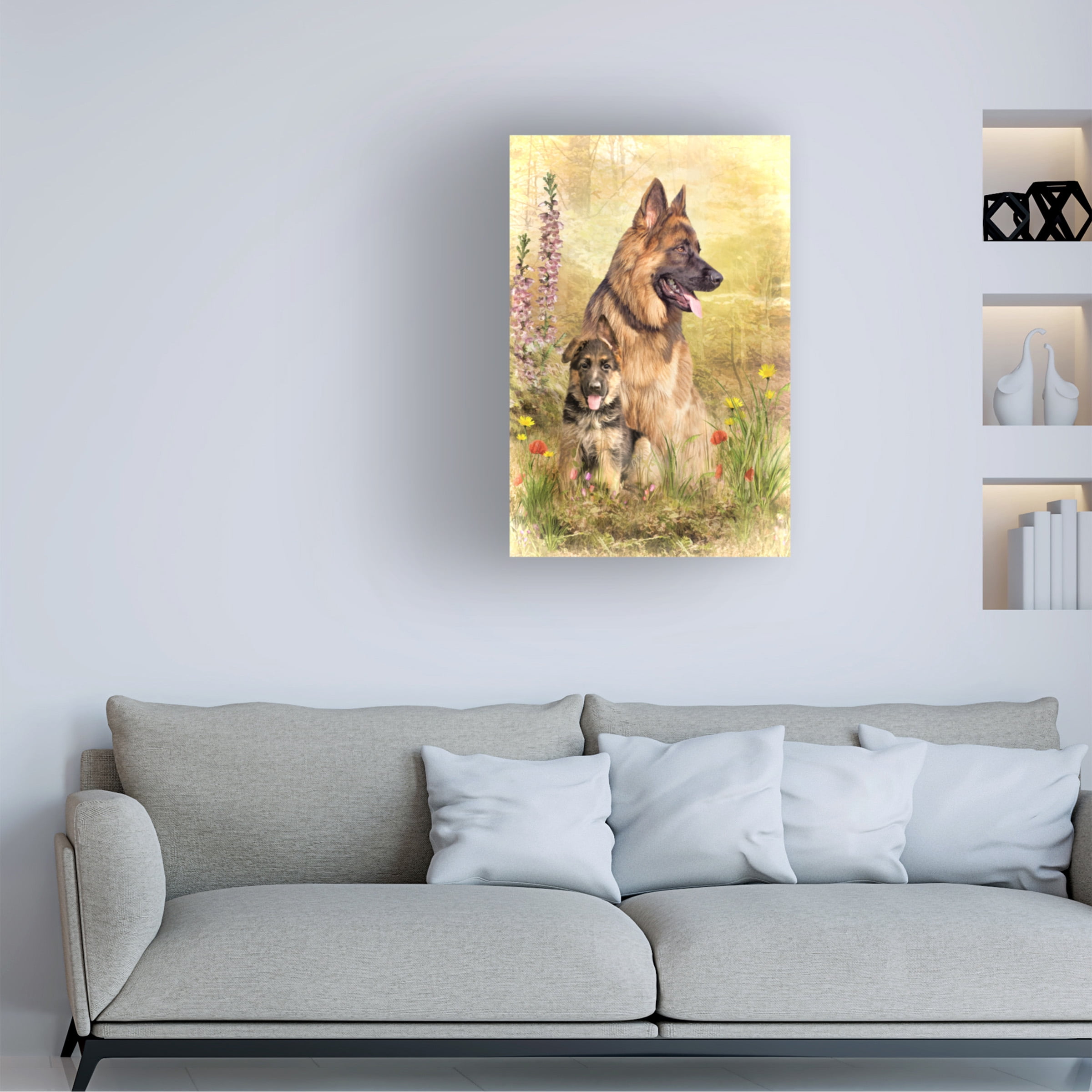 Canvas Wall Art - Trudi Simmonds 'Little Buddy' Wall Art for Living Room, Bedroom, or Office Décor by Trademark Fine Art - 12 x 19 Inches