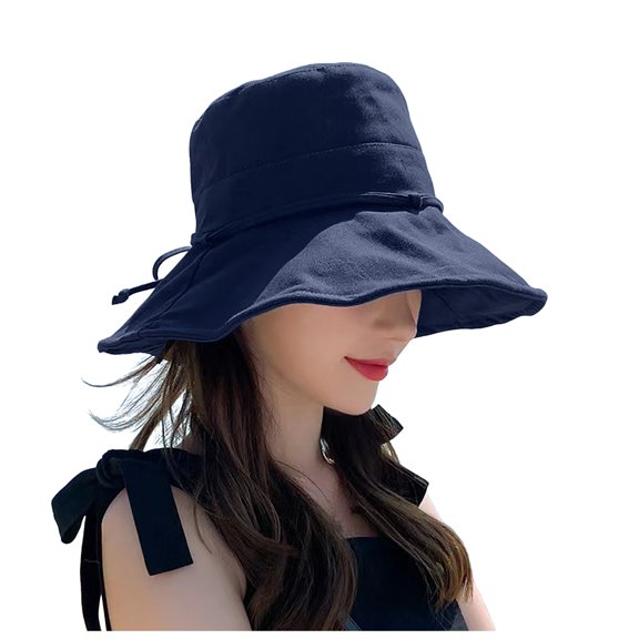 Riforla Women Large Size Casual Fashion Sun Hat Light Proof Heat Insulating Breathable Sun Hat Summer Hats Blue