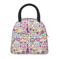 thumbnail image 1 of Easygdp Peace Love and Dove Flower Power Bolsa de Almuerzo Insulada Grande, Forro de Aluminio, Diseño Espacioso, a Prueba de Fugas, Ideal para Trabajo, Picnics, Viajes y Actividades al Aire Libre, 1 of 6