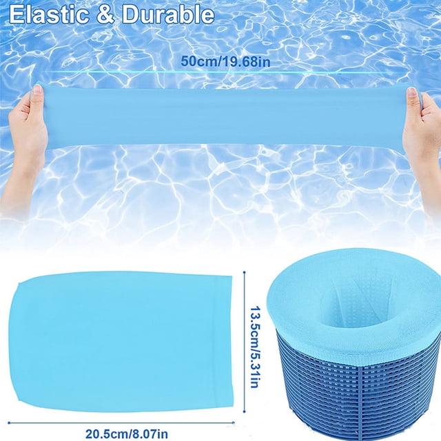 Ruiboury Pool Skimmer Sock Rinse With Garden Hose Reuse Convenient Cleaning Tools Making More Convenient white 30 pieces