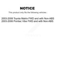 thumbnail image 2 of Transit Auto Front Rear Wheel Hub Bearing Assembly Coated Disc Brake Rotor and Ceramic Pads Kit (10Pc) for Car Toyota Matrix Pontiac Vibe FWD with Non-ABS Left Right Side (Driver Passenger) KBB-108353, 2 of 10
