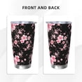 thumbnail image 2 of Cherry Blossom Tumbler 20oz Floral Stainless Steel Vacuum Insulated Tumblers with Lid and Straw Flowers Travel Coffee Mug Tea Wine Cups Water Bottle Gifts for Women, 2 of 6