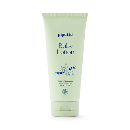 Pipette Baby Lotion, Plant-Based Squalane, Vanilla & Ylang Ylang, 5.7 floz