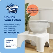 Squatty Potty 9 in Plastic Toilet Stool, White