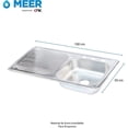 thumbnail image 2 of Fregadero Tarja Acero Inox De Empotrar 100x50 C/kit S/llaves, 2 of 5
