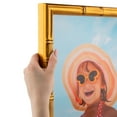 thumbnail image 5 of ArtToFrames 4x6" Gold Bamboo large Picture Frame, Gold Wood Poster Frame, with Regular Glass and Foam Backing 3/16 inch (FBPL-4877), 5 of 8